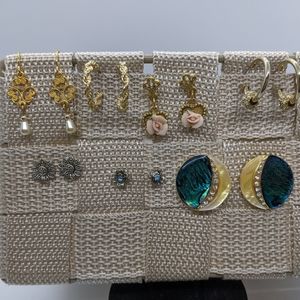 Lot Bundle of 7 Sets of Vintage Earrings